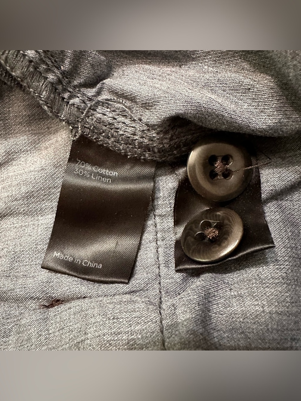 FLINT AND TINDER Cotton Linen Pants Charcoal 36 - Picture 5 of 7